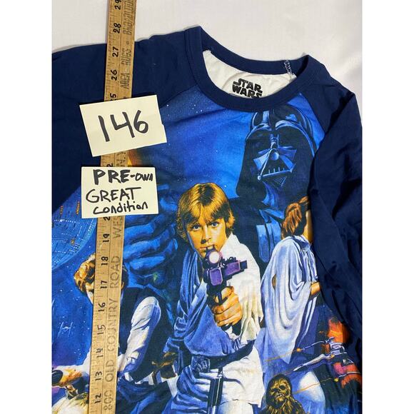 Star Wars Long Sleeve Large Character T-Shirt Luke Skywalker Leia Licensed Mens - Picture 5 of 8